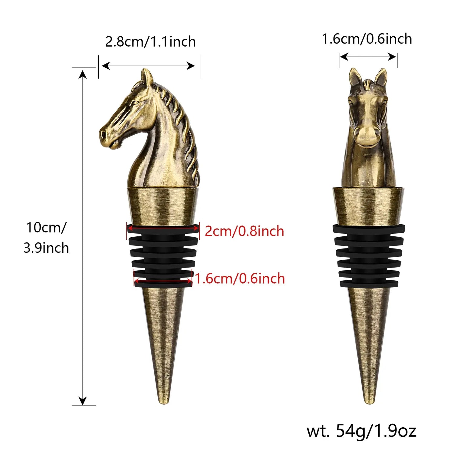 Luxury Horse Head Wine Bottle Stopper Animal-shaped Wine Stopper For Preserving Red Wine, A Kitchen Storage Gift, A Birthday Gift For Universal Wine Preservation Supplies. AliExpress