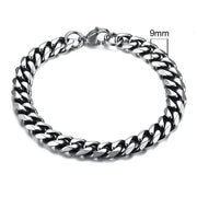 Vnox Mens Simple 3-11mm Stainless Steel Curb Cuban Link Chain Bracelets for Women Unisex Wrist Jewelry Gifts HASHTAG