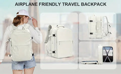 Large Capacity Travel Backpack, Multi-functional Business Trip Bag With Suitcase Sleeve, Nylon Computer Schoolbag Fits 14-inch Laptop HASHTAG