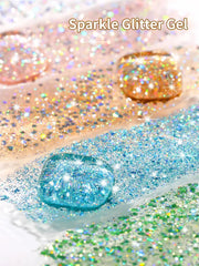 1/ 10pcs 15ML Glitter Silver Color Nail Gel Polish Semi-permanent Varnish Soak Off Nail Art  UV LED Gel Manicure For Summer HASHTAG