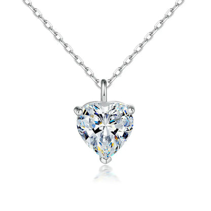 Simple Heart-shaped Zircon Pendant Necklace Versatile HASHTAG