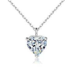 Simple Heart-shaped Zircon Pendant Necklace Versatile HASHTAG