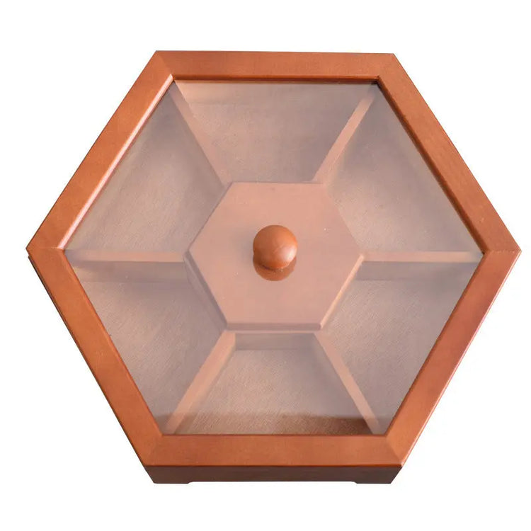 Tray nut Storage  Divided Grid With Lid Dried Fruit Box - HASHTAG