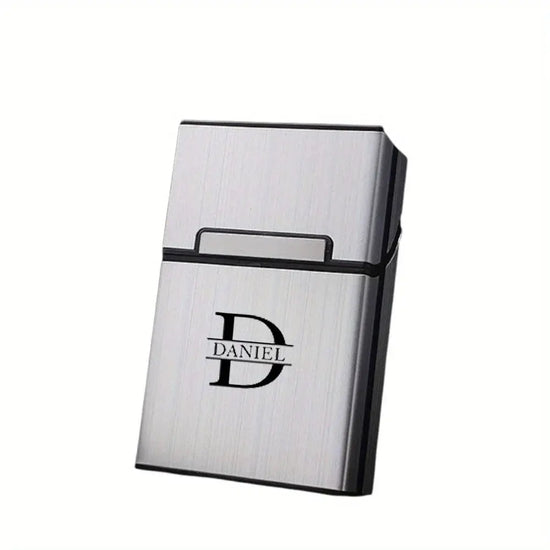 Personalized Name Cigarette Box - Metal Case for Waterproof Cigarette Preservation Men&