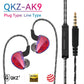 3.5MM Headset Music Earbuds In Ear With Mic Original QKZ AK6 Copper Driver HiFi Wired Earphone Race Sport Headphone Bass Stereo 