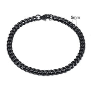 Vnox Mens Simple 3-11mm Stainless Steel Curb Cuban Link Chain Bracelets for Women Unisex Wrist Jewelry Gifts HASHTAG
