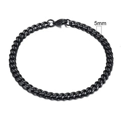 Vnox Mens Simple 3-11mm Stainless Steel Curb Cuban Link Chain Bracelets for Women Unisex Wrist Jewelry Gifts HASHTAG