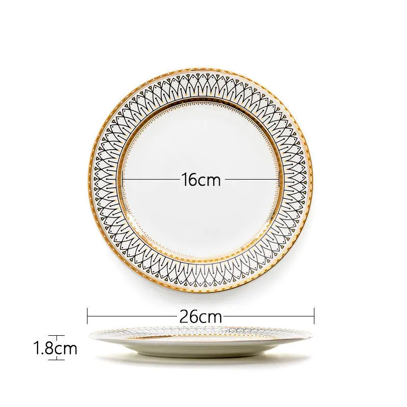 Porcelain net red plated dinner plate Liebe - Making Life Easier