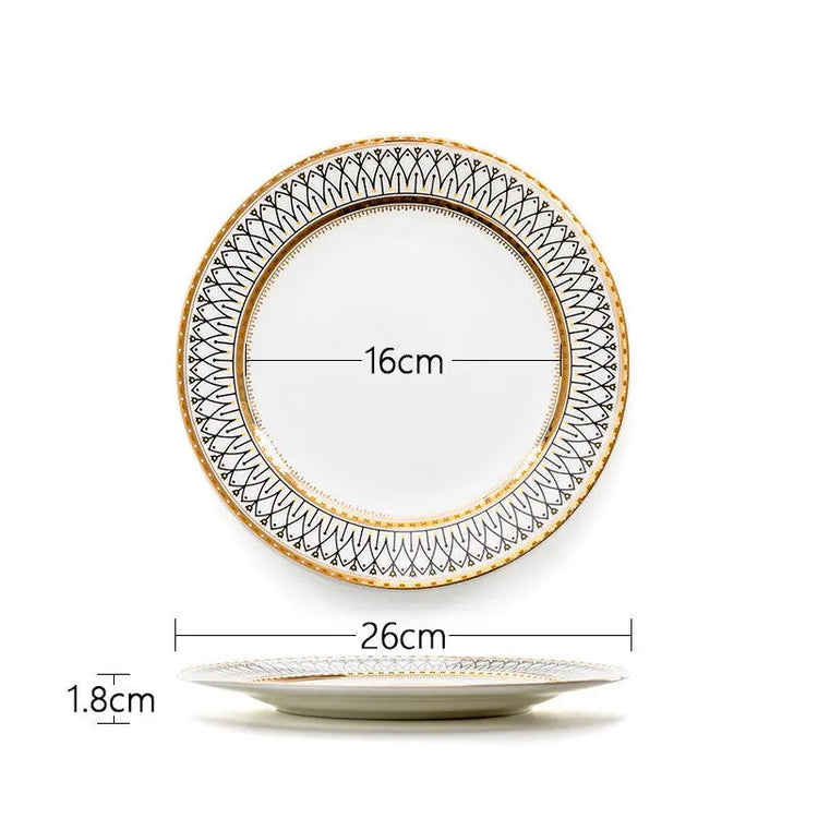 Porcelain net red plated dinner plate Liebe - Making Life Easier