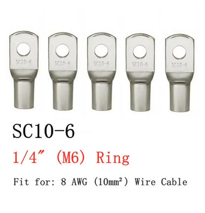 20PCS 4-25Mm Assortment Tinned Copper Lugs Ring Crimp Terminals Battery Wire Welding Cable Connectors Kit