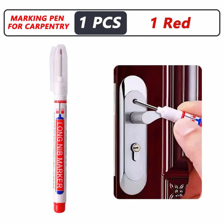 1-40PCS 20mm Deep Hole Long Nib Head Markers For Metal Perforating Pen Waterproof Bathroom Woodworking Decoration Multi-Purpose - My Hashtag Shop