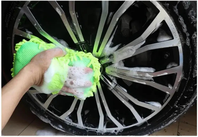Microfiber Car Washer Sponge Cleaning Car Care Detailing Brushes Washing Towel Auto Gloves Styling Accessories - HASHTAG