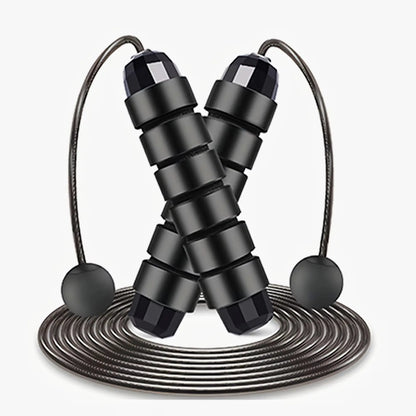 With Ball Bearings Adjustable Tangle-Free Speed Wire Jump Rope Workout with Foam Handles for Fitness Home Workouts and Slim Body