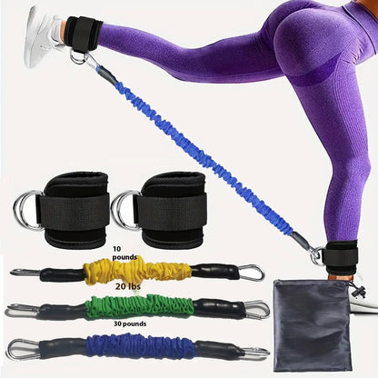Ankle Strap Resistance Bands Hip Leg Strength Pull Rope Fitness Elastic Training Home Yoga Pilate Crossfit Workout Gym Equipment - HASHTAG