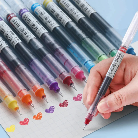 10 Pcs Color Gel pens.Quick Drying Large Capacity，0.5mm, suitable for Students, Note-taking, Marking, Drawing, Bookkeeping. - My Hashtag Shop