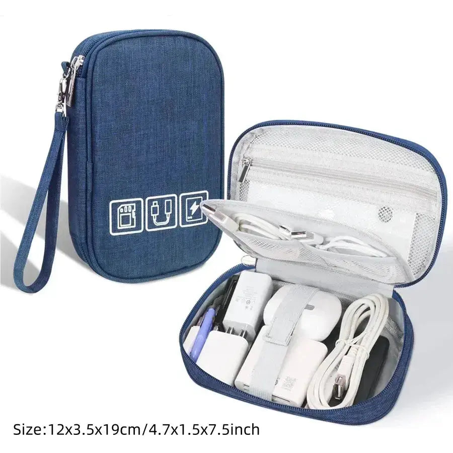 Cable Storage Bag Waterproof Digital Electronic Accessories Organizer Portable Travel Cable Organizer Case for cable Charger HASHTAG