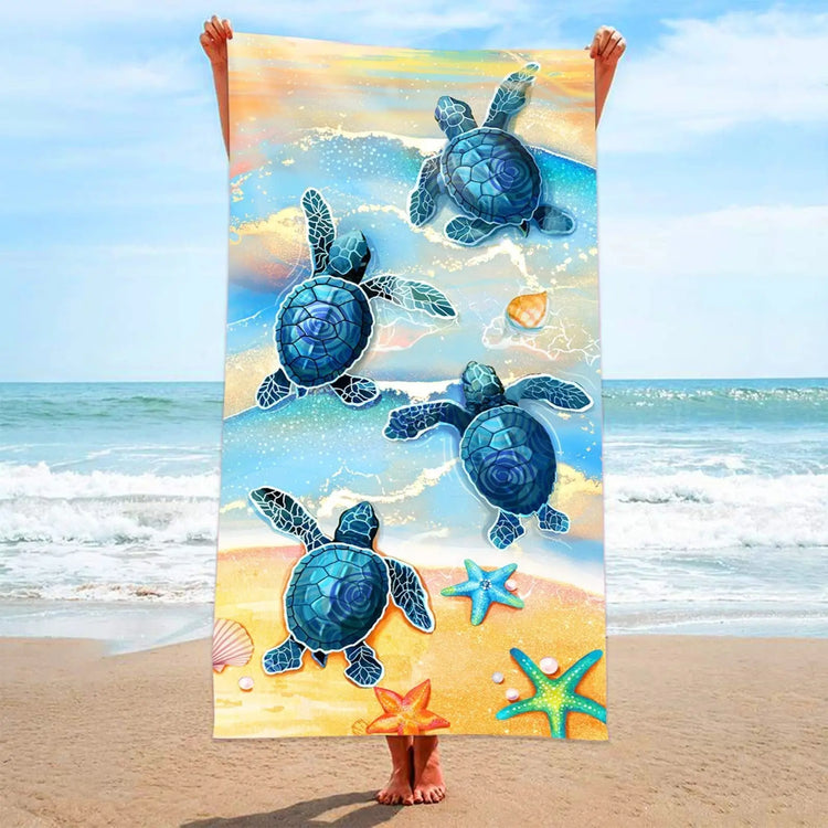 Beach Towel Bonsai Tree Turtle - HASHTAG