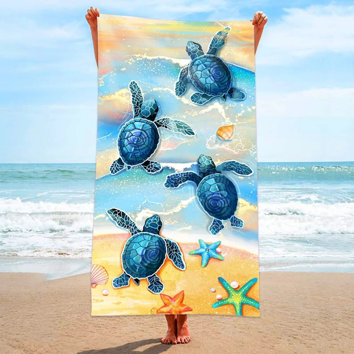 Beach Towel Bonsai Tree Turtle - HASHTAG