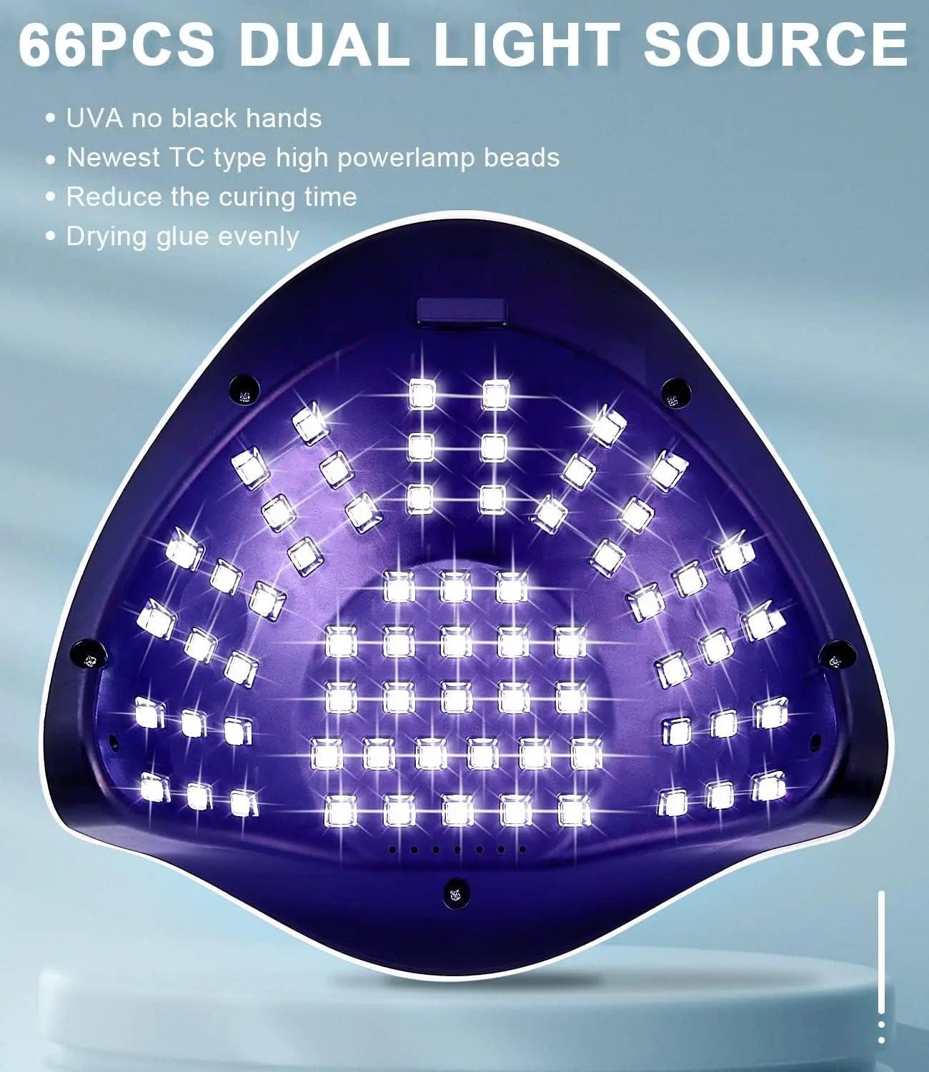 Lampada UV LED Unghie, 280W Professionale 66 Sfere Di Lampada a Leds, Semipermanente Curare Rapidamente Pedicure Fornetto per Tutti I Smalti, Automatico Sensore per Manicure a Casa E in Salone