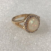 Fashion Gold Inlaid Zirconium Women's Ring HASHTAG