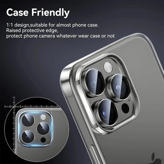 3-2pcs Camera Lens Protector For iPhone 12 13 14 15 Pro Max 13 Mini Metal Ring Protector Glass Camera Lens For iPhone 15 Pro Max - HASHTAG