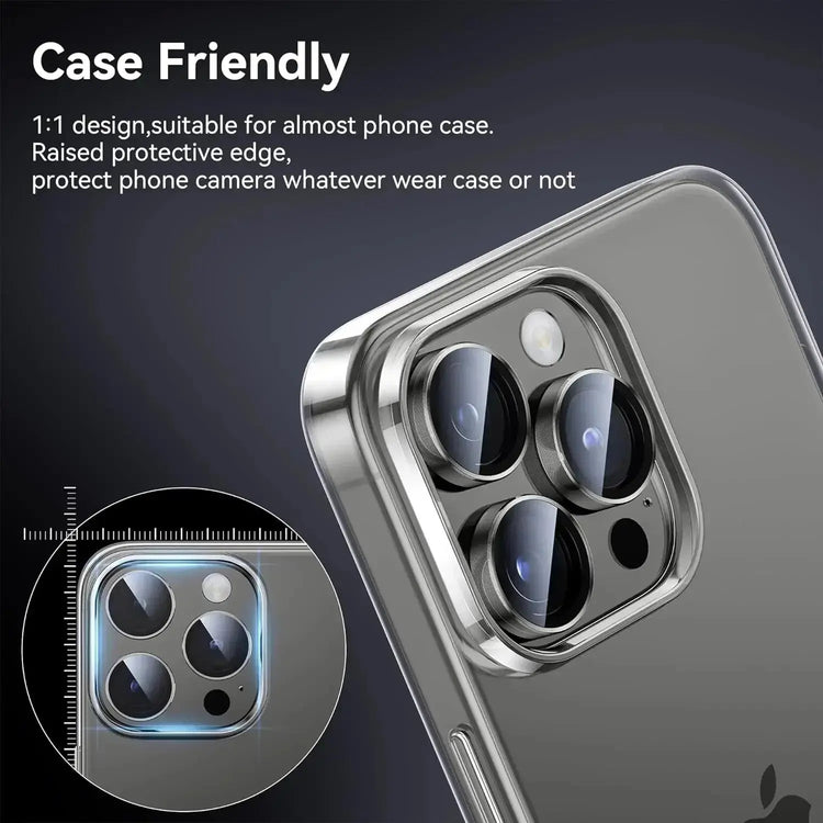 3-2pcs Camera Lens Protector For iPhone 12 13 14 15 Pro Max 13 Mini Metal Ring Protector Glass Camera Lens For iPhone 15 Pro Max - HASHTAG