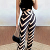 Casual Two-piece Pants Set, Crop Tank Top & Geo Print Pants Outfits, Women's Clothing HASHTAG