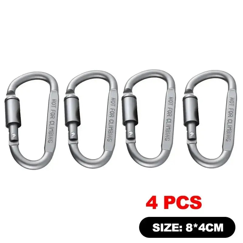 4-6PCS Carabiner Set For Key Camping Survival EDC Outdoor Keychain Clip Alloy Aluminum Tactical Caribiner Hook Karabiners - HASHTAG