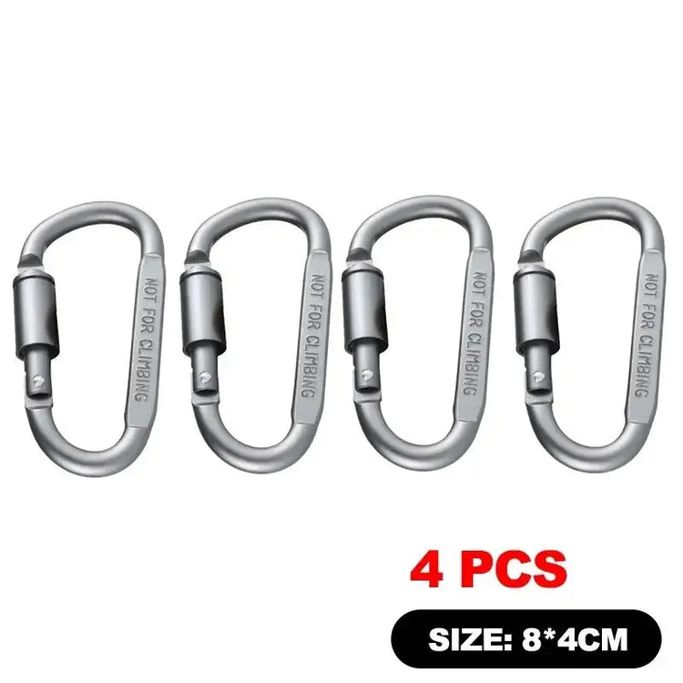 4-6PCS Carabiner Set For Key Camping Survival EDC Outdoor Keychain Clip Alloy Aluminum Tactical Caribiner Hook Karabiners - HASHTAG