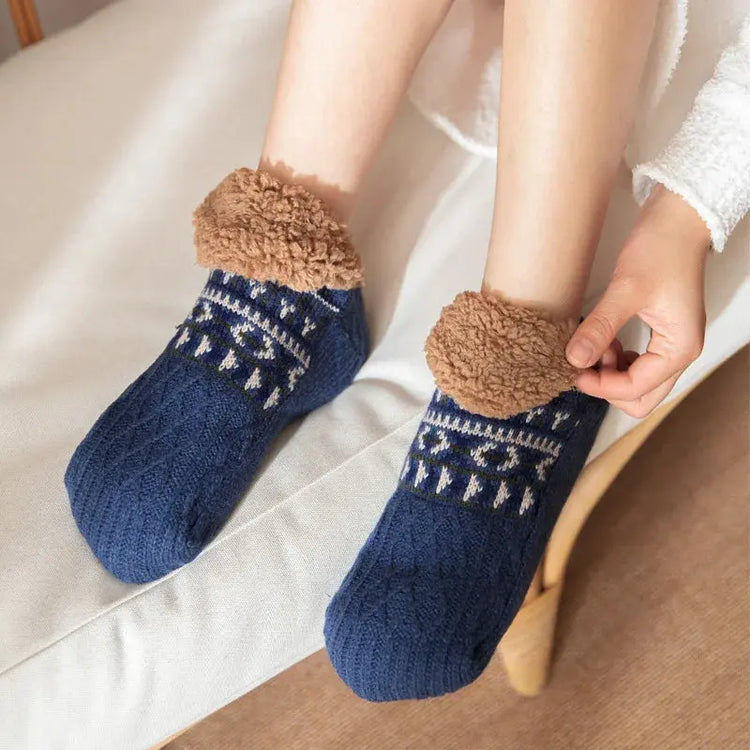 Super Warm Winter Non-slip Floor Socks Women Men Snow Socks Sleep Carpet Socks Slippers Socks Women Velvet Boot Unsiex Home Wear - HASHTAG