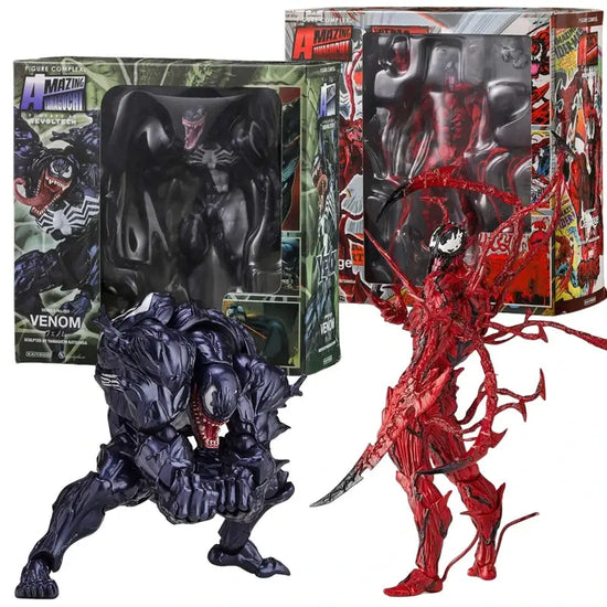 AMAZING YAMAGUCHI Carnage Venom KAIYODO Spider Man Legends Action Figure Joint Movable Change Face Statue Model Kid for Toy Gift - HASHTAG