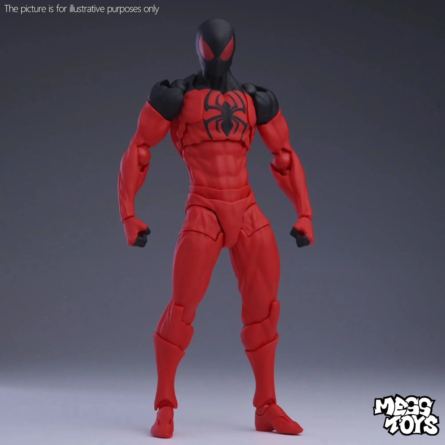 New MessToys Spiderman Figure CT Toys Black Red Spider Man Figurine Mess Toys Action Figure Custom Model Gift Kid Customized Toy - HASHTAG
