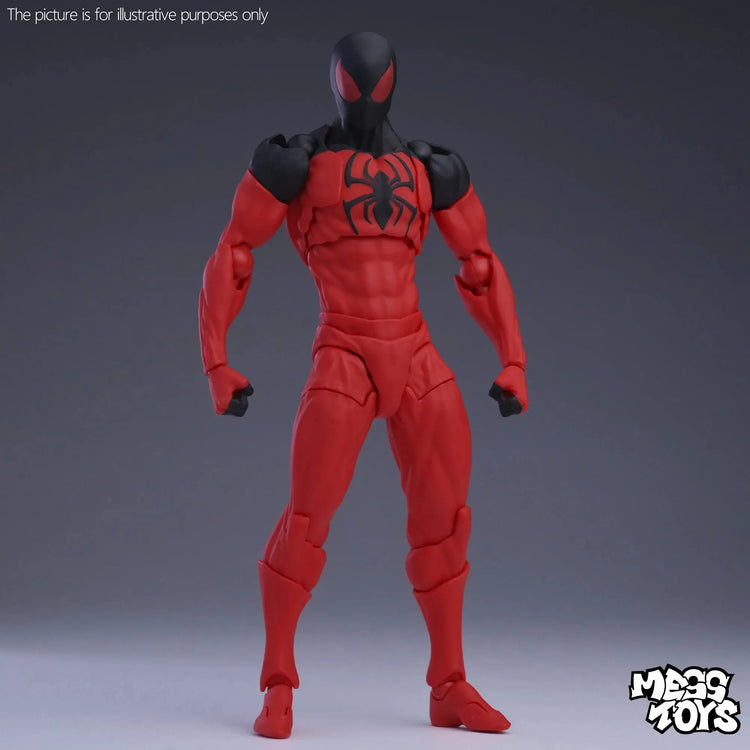 New MessToys Spiderman Figure CT Toys Black Red Spider Man Figurine Mess Toys Action Figure Custom Model Gift Kid Customized Toy - HASHTAG
