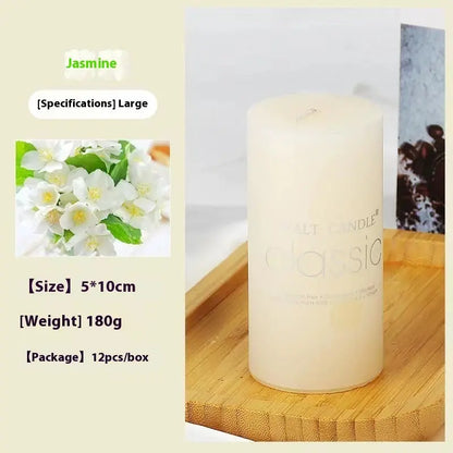 Candle Brilliant Fragrance Smokeless Cylindrical Color Aromatherapy - HASHTAG