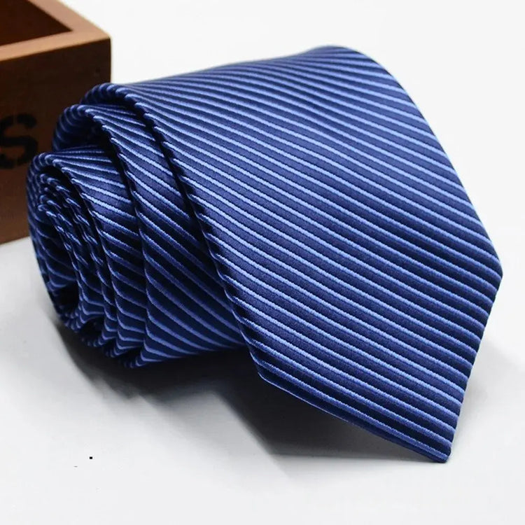 Classic Stripe Necktie Men Business Formal Wedding Tie 8Cm Blue Black Pink Red Neck Ties Fashion Shirt Dress Accessories
