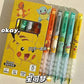 5pcs Pokemon Pikachu Gel Pen Cute Anime Cartoon Charmander Squirtle Press on Gel Pen Stationery School Supplies Holiday Gifts - HASHTAG