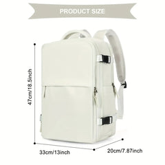 Large Capacity Travel Backpack, Multi-functional Business Trip Bag With Suitcase Sleeve, Nylon Computer Schoolbag Fits 14-inch Laptop HASHTAG