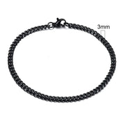 Vnox Mens Simple 3-11mm Stainless Steel Curb Cuban Link Chain Bracelets for Women Unisex Wrist Jewelry Gifts HASHTAG