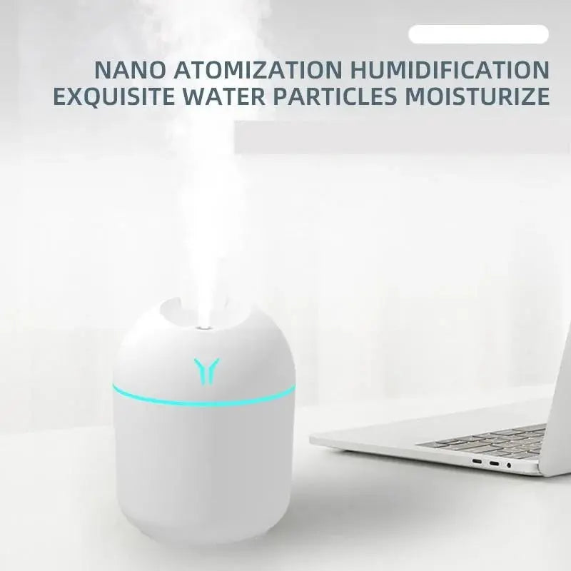 250ML USB Mini Air Humidifier Aroma Essential Oil Diffuser For Home Car Ultrasonic Mute Mist Maker Diffuser with LED Color Lamp - HASHTAG