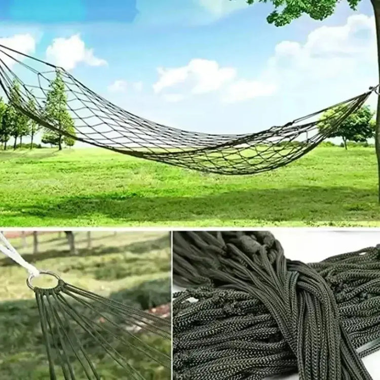 Portable Garden Outdoor Thickened Nylon Rope Hammock Indoor Mesh Hammock Portable Simple Hammock Swing Chair - My Hashtag Shop
