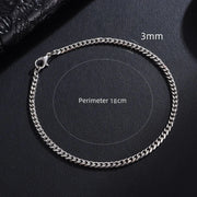 New Trendy Cuban Chain Men Bracelet Classic Stainless Steel 3/5/7/9mm Width Chain Bracelet For Men Women Jewelry Gift HASHTAG