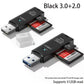 2-in-1 Multi Functional USB 3.0 Card ReaderMicro SD TFMemoryCardReaderUSBFlashDrive CardreaderAdapter For PCLaptops Accessories HASHTAG