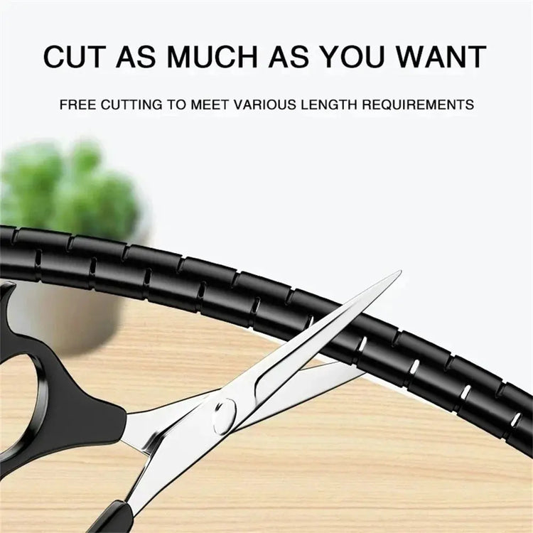 1.5/2m 10/16 mm Flexible Spiral Cable Organizer Storage Pipe Cord Protector Management Cable Winder Desk Tidy Cable Accessories - HASHTAG