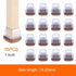 16PCS Transparent Table Chair Leg Protectors Caps Round Square for Furniture Foot Legs Cover Floor Protector with Felt Bottom - HASHTAG