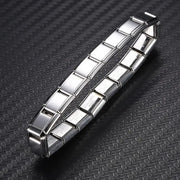 9 mm Wide Stainless Steel Bracelets Simple Trendy Style Daily Wear Silver-Color Charm Bracelet For Women On Party Unisex Style HASHTAG