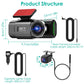 1Pc 4K 1080P Car Dash Cam 2.4GHz WiFi Car Camera Mini Driving Recorder With 140 Degree Wide Angle APP Control Night Vision G-sensor Loop Recording