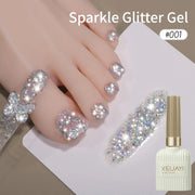 1/ 10pcs 15ML Glitter Silver Color Nail Gel Polish Semi-permanent Varnish Soak Off Nail Art  UV LED Gel Manicure For Summer HASHTAG
