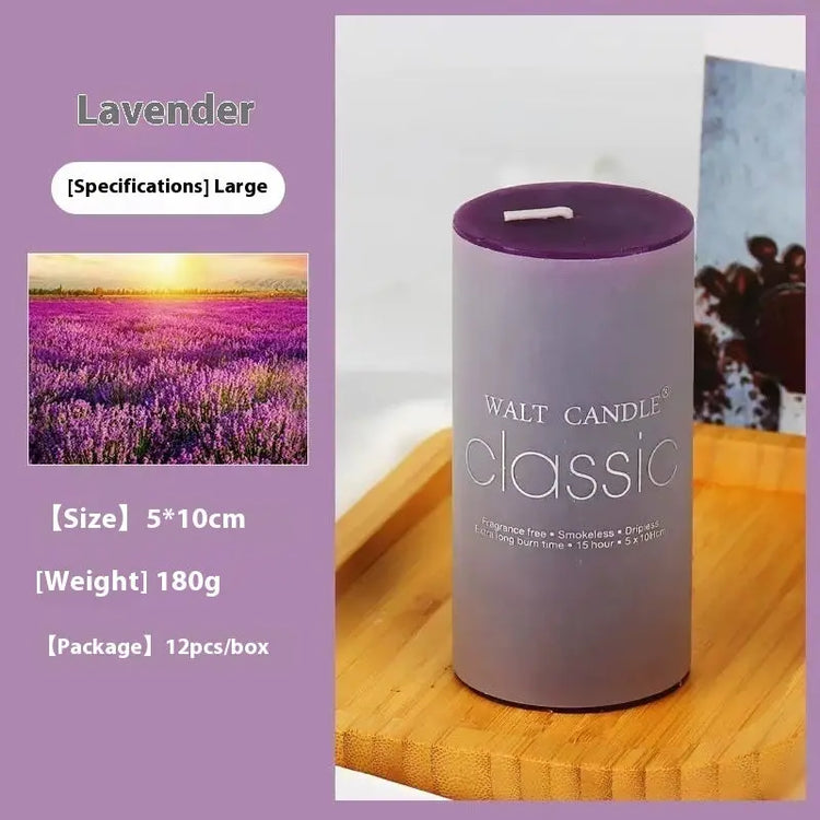 Candle Brilliant Fragrance Smokeless Cylindrical Color Aromatherapy - HASHTAG