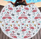 Beach towel flamingo round Liebe - Making Life Easier