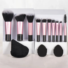 10 black mini Makeup brush Travel Portable Makeup Tool Makeup Puff - Palm Brush Professional Makeup tool set HASHTAG